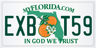 FL license plate EXBT59