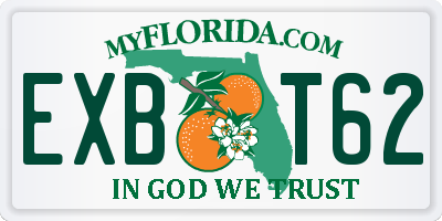FL license plate EXBT62