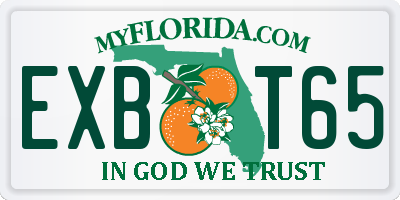 FL license plate EXBT65