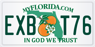 FL license plate EXBT76