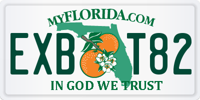 FL license plate EXBT82
