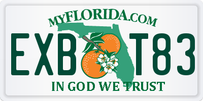 FL license plate EXBT83
