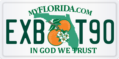 FL license plate EXBT90