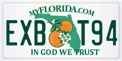 FL license plate EXBT94