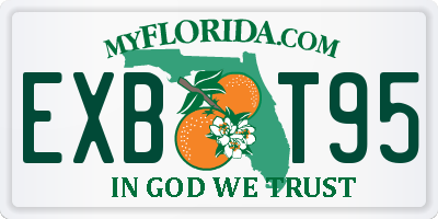 FL license plate EXBT95