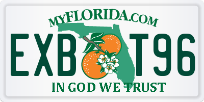 FL license plate EXBT96