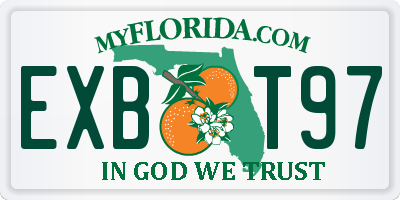 FL license plate EXBT97
