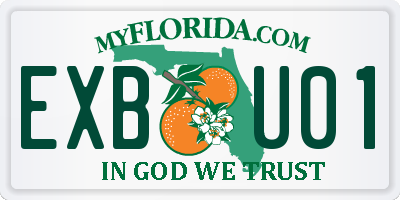 FL license plate EXBU01