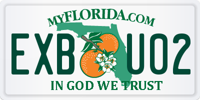 FL license plate EXBU02