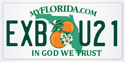 FL license plate EXBU21
