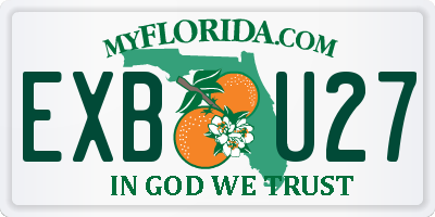 FL license plate EXBU27