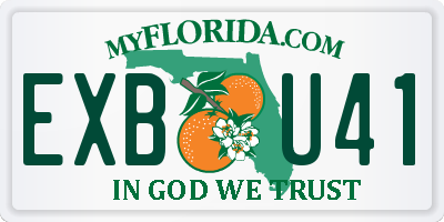 FL license plate EXBU41