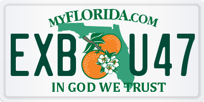 FL license plate EXBU47