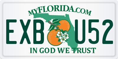 FL license plate EXBU52