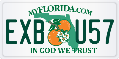 FL license plate EXBU57