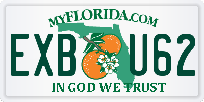 FL license plate EXBU62
