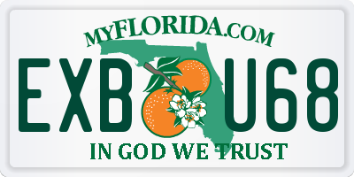 FL license plate EXBU68
