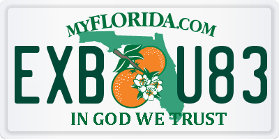 FL license plate EXBU83