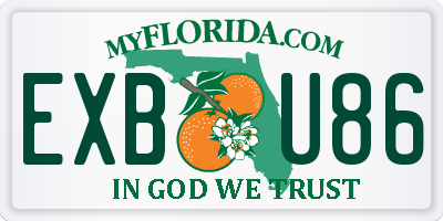 FL license plate EXBU86