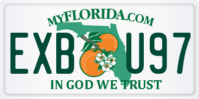 FL license plate EXBU97