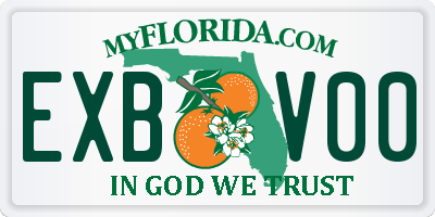 FL license plate EXBV00