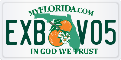FL license plate EXBV05