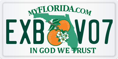 FL license plate EXBV07