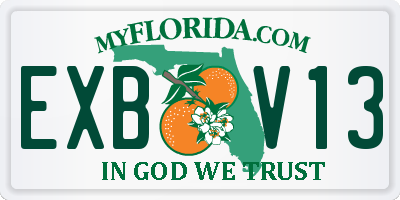 FL license plate EXBV13