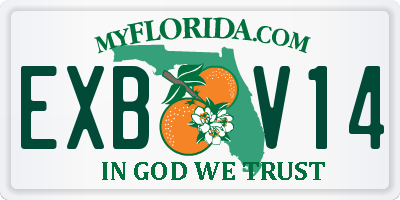 FL license plate EXBV14