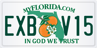FL license plate EXBV15