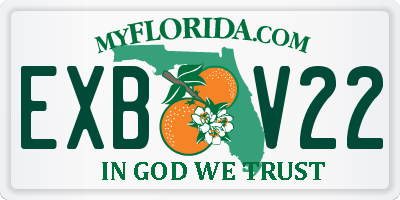 FL license plate EXBV22