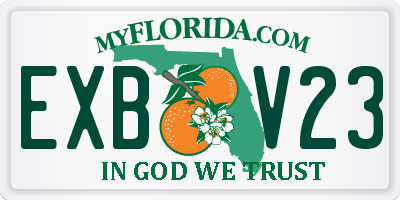 FL license plate EXBV23