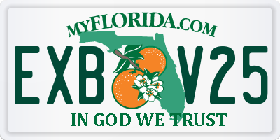FL license plate EXBV25
