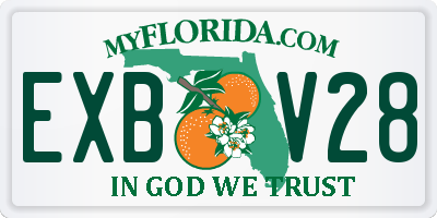 FL license plate EXBV28