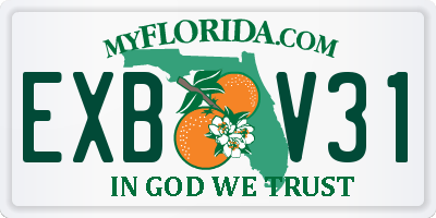 FL license plate EXBV31