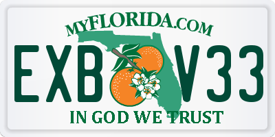 FL license plate EXBV33