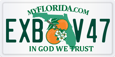 FL license plate EXBV47