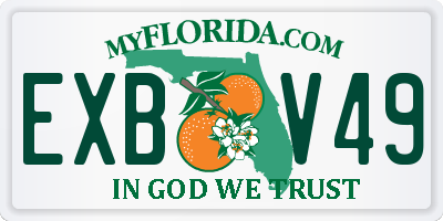FL license plate EXBV49