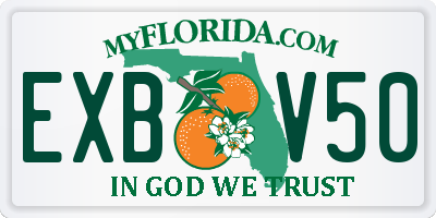FL license plate EXBV50