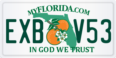FL license plate EXBV53