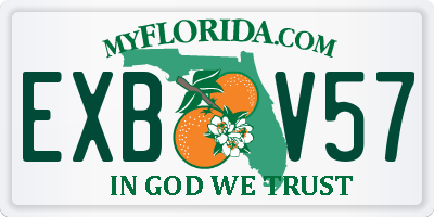 FL license plate EXBV57