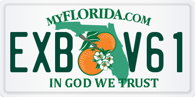 FL license plate EXBV61