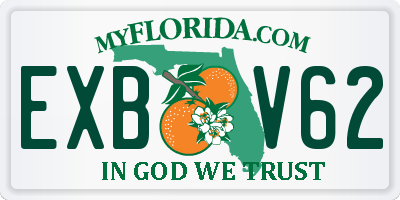 FL license plate EXBV62