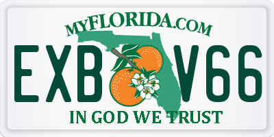 FL license plate EXBV66