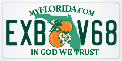 FL license plate EXBV68