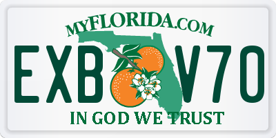 FL license plate EXBV70