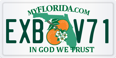 FL license plate EXBV71