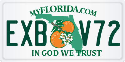FL license plate EXBV72