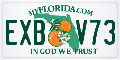 FL license plate EXBV73
