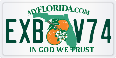 FL license plate EXBV74